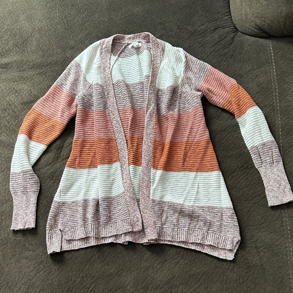 Maurices Multicolor Striped Cardigan